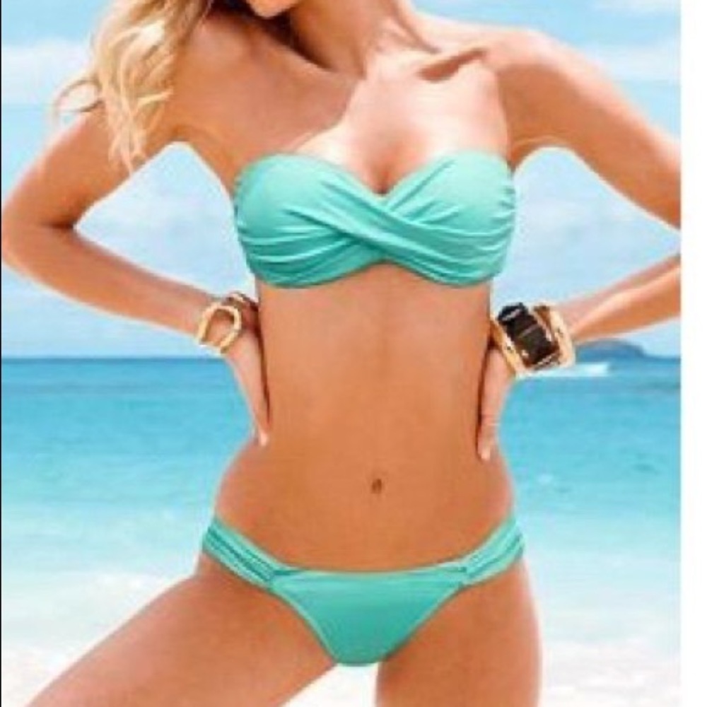 Victoria’s Secret Teal Bathing Suit Bandeu